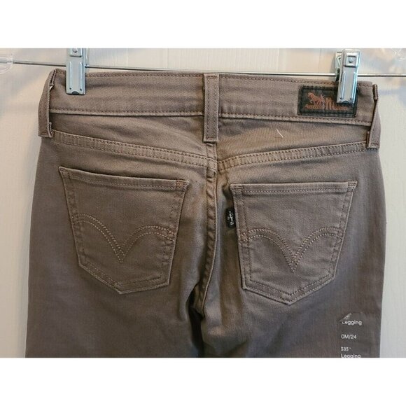 NEW Levi's 535 Legging Skinny Stretch Gray Denim Jeans Women's Size 0M 24 x 32 - Picture 7 of 13